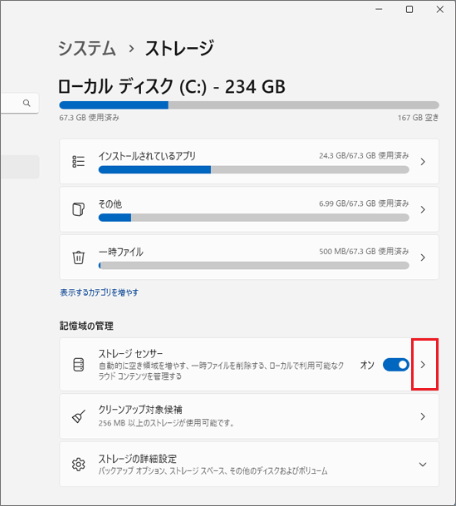 記憶域の管理